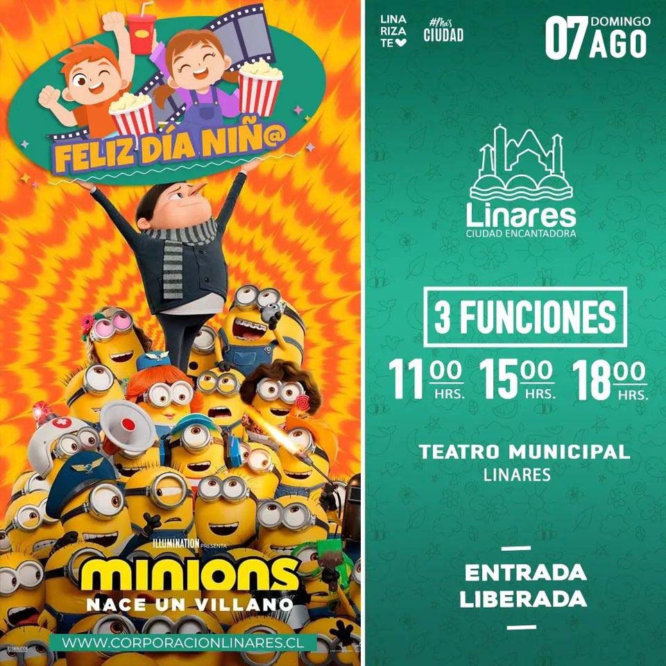 Linares: Cine gratis con tres funciones para este día del niño - El Centro